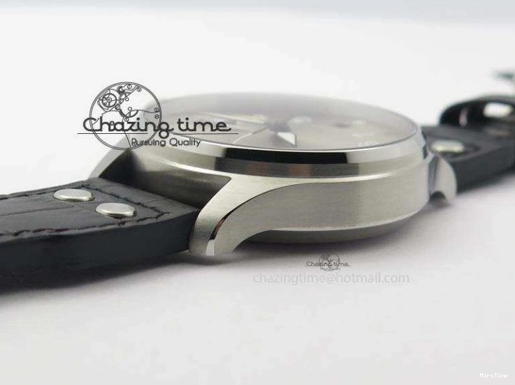 MIROTIME 0318 TimelessDesign Big Pilot Real PR IW500906 ZF 1:1 Best Edition Silver Dial On Black Leather Strap A 7285